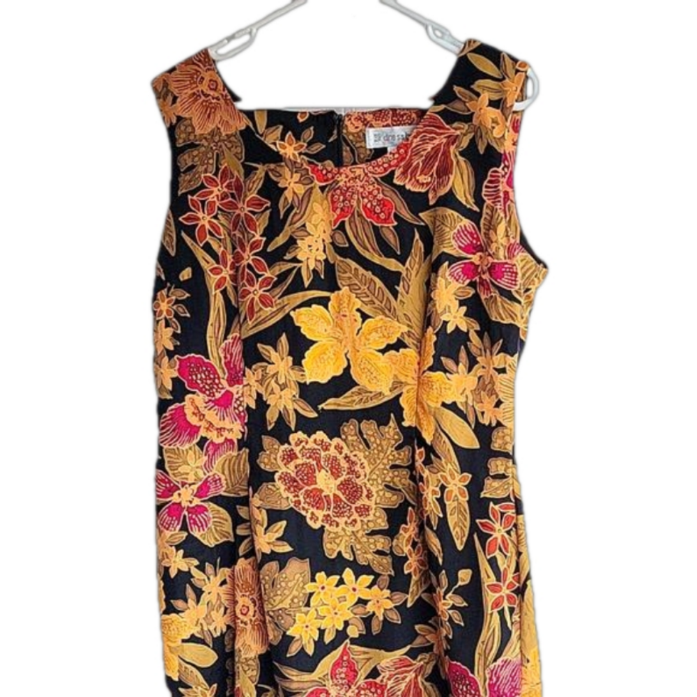 Tropical Floral Print Dress, size 12